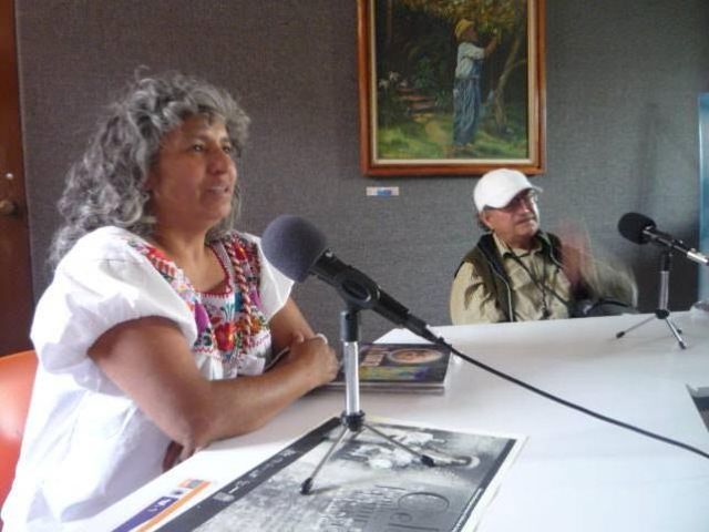 Al micrófono la Mtra. Sara Zepeda del Instituto de Permacultura de México A.C.
