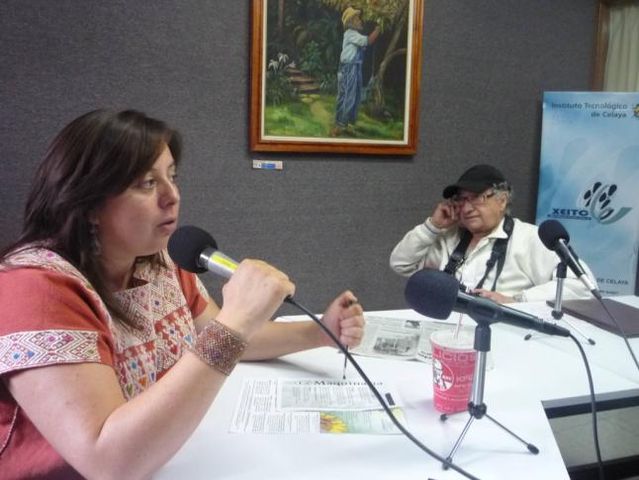 La Lic. Karla Zaldívar Directora de La Maquinaría Galería Taller de Grabado
